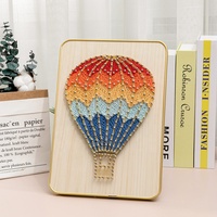 Kit d'art de la ficelle fait à la main unisexe unique en bois d'aloès pour la décoration de la maison cadeau déco boîte en carton incluse