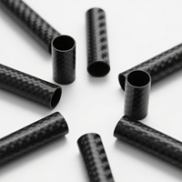 Tube en fibre de carbone rond mat anti-corrosion personnalisé OEM, compatible CNC pour kits de réparation de tentes