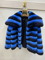 MWFur jaket bulu asli wanita musim dingin dengan kerah besar lengan penuh desain Chinchilla Rex mantel bulu kelinci untuk wanita