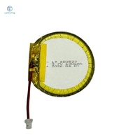 Pack de batteries liquides rondes LithoTop personnalisées 1S3P 3.8V 653027 1290mAh avec cathode LiCoO2 et protection PCM intégrée