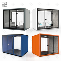 Pod de réunion en aluminium de bonne qualité Réception silencieuse amovible 1-6 personnes Meeting Pod Office