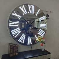 Jam Dinding Luar Ruangan 120CM Dengan Lampu LED Malam Hari, Angka Romawi, Bulat, Dekorasi Rumah Mewah, Jam Besar, Dropshipping