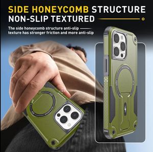 2025 Nueva funda protectora de lujo híbrida <span class=keywords><strong>2</strong></span> en 1 de tendencia para iPhone 16 Pro Max 14 13-cubierta de soporte de carga inalámbrica - Product Image 5