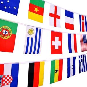 Fournisseur de drapeaux en polyester personnalisés de 14 x 21 cm pour les guirlandes de drapeaux - Product Image 1