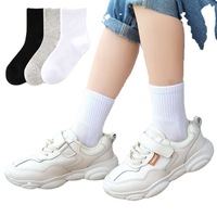 OEM Chaussettes Scolaires pour Enfants Filles Rayées Noires et Blanches en Coton pour l'École