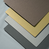 Lembaran HPL (High Pressure Laminate) Efek Logam dengan Finishing Brushed, Panel Dekoratif Tahan Api untuk Furnitur, Dinding, Pintu, dan Kabinet