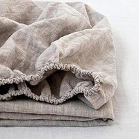 Ensemble de draps plats en lin Comflive, taille King/Queen, 400TC, anti-allergique, doux et soyeux, 4 pièces, motif uni personnalisable