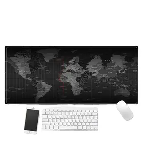 विश्व मानचित्र बड़े आकार विस्तारित पेशेवर चिकनी कस्टम गर्म रबर गेमिंग माउस पैड