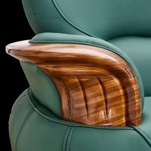 Nouveau canapé d'angle en cuir véritable Wujin Wood européen, garni d'éponge, pour appartements et salons d'hôtel - Product Image 5