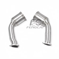 Downpipe d'échappement haute performance SS304 pour Audi RS4 RS5 B9 2.9T 2018+ - Système d'amélioration de puissance pour la course
