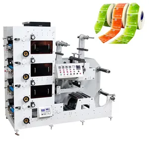 Paper Sticker Label Flex 4 Color Flexo Printing Press Machine For Sale