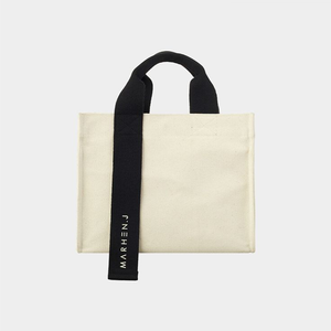 High Quality Durable Advanced Custom logo Pattern Canvas Tote <b>Bag</b> With Embroidered Shoulder Strap - Product Image 4