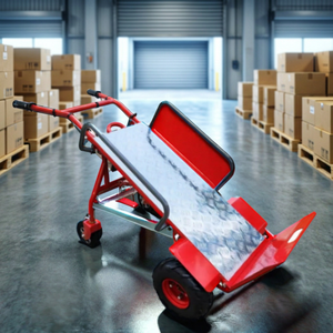 Chrome Plated Electric Dolly Hand Carts & <b>Trolleys</b> With Four-Wheel <b>Platform</b> OEM Customizable for Factory or Warehouse Use - Product Image 3
