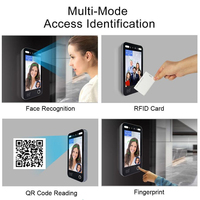 Control de Acceso Biométrico con Reconocimiento Facial, Visión Nocturna, Reinicio, Código QR, Huella Dactilar, Registro de Asistencia, WiFi, USB, Pantalla IPS HD de 10.1 Pulgadas