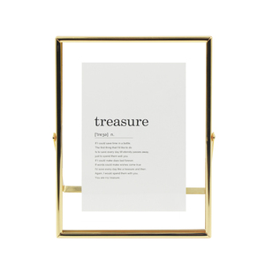 Bắc Âu đôi bên kính khung ảnh vàng kim loại nổi nghệ thuật hình ảnh khung ảnh - Product Image 2