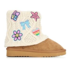 Bottes <span class=keywords><strong>de</strong></span> <span class=keywords><strong>neige</strong></span> pour filles en daim doublées <span class=keywords><strong>de</strong></span> laine YL-26113, bottes d'hiver pour enfants en bas âge, ODM OEM - Product Image 2