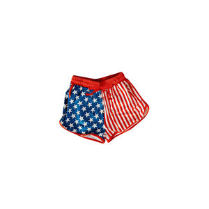 Shorts de sport pour petites filles avec imprimé drapeau américain du 4 juillet, shorts pour enfants, séchage rapide, spandex/polyester, shorts décontractés - Product Image 2