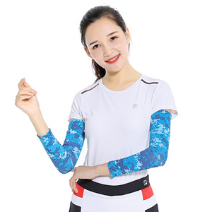 <span class=keywords><strong>Mangas</strong></span> Protectoras UV para Deportes al Aire Libre de Verano, <span class=keywords><strong>Mangas</strong></span> de Seda de Hielo con Impresión Digital, Transpirables, para Ciclismo, Pesca, Protección Solar Unisex - Product Image 2