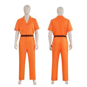 Costume da Prigioniero <span class=keywords><strong>Robin</strong></span> Hood per Adulti, Arancione, per Halloween e Pasqua, in Poliestere Ecologico, per Spettacoli e Feste - Product Image 1