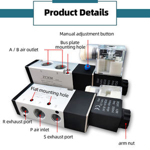 Électrovanne vanne de commande pneumatique vanne directionnelle 4V210-08 2V 3V Air 12V/24V/220V - Product Image 5