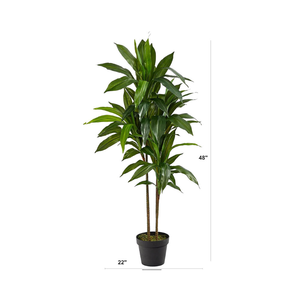 Pianta Artificiale Dracaena 48 Pollici, Grande Pianta in Seta Realistica con Tronchi Multitono per Arredamento Casa, Ufficio, Soggiorno - Product Image 2