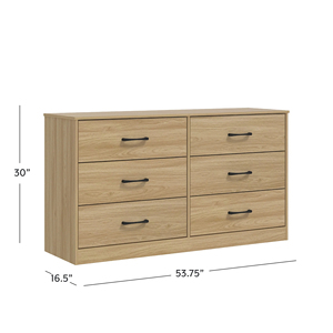 <span class=keywords><strong>Commode</strong></span> étroite moderne avec 6 tiroirs pour le rangement de la chambre à coucher et du salon - Product Image 6