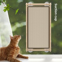 Griffoir pour chat en corde de chanvre sans peluches, à base de plantes naturelles, avec ventouse, jouet vertical pour chat, grande taille, coussin à griffer durable, en carton