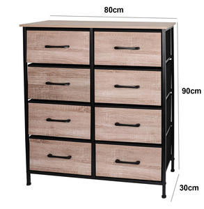 Armoire de rangement à double rangée pour chambre à coucher, organisateur avec cadre <span class=keywords><strong>en</strong></span> métal, coffre avec 8 tiroirs <span class=keywords><strong>en</strong></span> tissu non tissé - Product Image 3