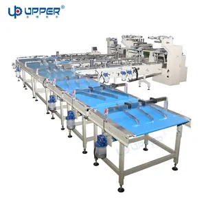 high speed automatic flow packaging machine for food wafer biscuit chocolate bars protein bars cupcakes