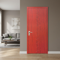 Porte intérieure en bois massif pour maisons, design moderne, étanche, pour chambre et salle de bain, OEM ODM