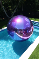 Ballon miroir géant réfléchissant coloré suspendu, ballon miroir en forme de cœur gonflable, sphère gonflable personnalisée pour la Saint-Valentin