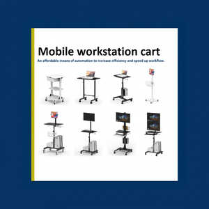 Chariot d'ordinateur roulant en métal extensible pour la configuration de jeux et de streaming - Product Image 1