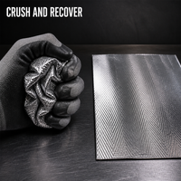 Tissu tissé en aramide enduit de feuille d'aluminium 340GSM, matériau réfléchissant la chaleur et résistant au feu pour porte coupe-feu et bouclier thermique