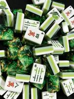 Handcrafted Resin Marble Pattern Green Gold Mechanical Keyboard Keycaps Glossy Artisan Keycap Set Custom OEM
