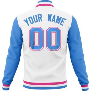 Custom Men Varsity Jacket Cotton Letterman Baseball Bomber Personalized Stitched Team <b>Name</b> Number Preppy Style Autumn - Product Image 2