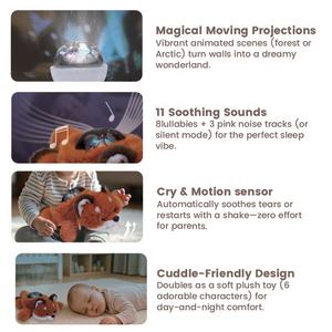 Peluche Proiettore Orsetto Morbido Konig Kids, Giocattolo di Compleanno, Comforter Calmante, Animale di Peluche Personalizzato Rapido, Giocattoli per Neonati - Product Image 4