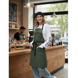 Grembiule Personalizzato Nomad High in Pelle e Cotone Riutilizzabile per Ristoranti, Caffetterie, Barbieri, BBQ, Giardino, Salone - Versatile per la Cucina - Product Image 3