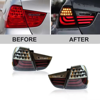 Feux arrière modifiés OLED GTS pour BMW Série 3 E90 LCI berline 2009-2012, fumés noirs, 12V, clignotants séquentiels