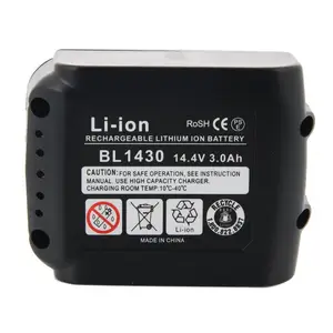 Batterie Lithium-ion de remplacement, 14.4V, 10 pièces, pour outils électriques, rechargeables, OEM ODM, pour Makit BL1430 BL1450 BL1460, pour Makitas J078