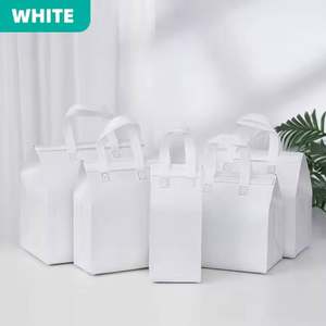 Sac isotherme personnalisé blanc vierge en aluminium non tissé, portable, pour livraison de café, gâteaux et plats à emporter - Product Image 5