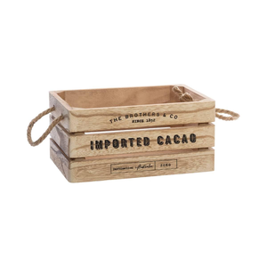 Grande caisse de rangement en <span class=keywords><strong>bois</strong></span> naturel écologique avec poignées en corde robustes, forme personnalisée, conteneur polyvalent en <span class=keywords><strong>bois</strong></span> massif pour la maison - Product Image 4