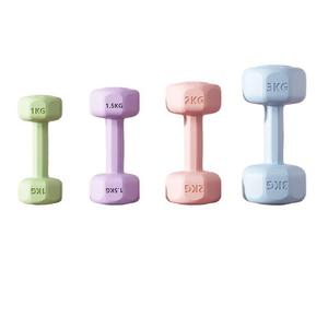 Livraison gratuite, ensemble de petits haltères et kettlebells unisexes recouverts de caoutchouc pour une utilisation à domicile, entraînement des bras, yoga, fitness - Product Image 4