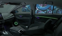 Lumière ambiante dynamique style ciel étoilé, symphonie arc-en-ciel pour TOYOTA Vios/Yaris L/Yaris (2014-2022)