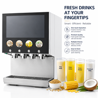 Distributeur Commercial de Boissons Céréalières à Écran Tactile 4 Saveurs, Vente Directe Usine : Lait de Soja, Jus de Maïs, Boisson au Maïs, Lait de Coco