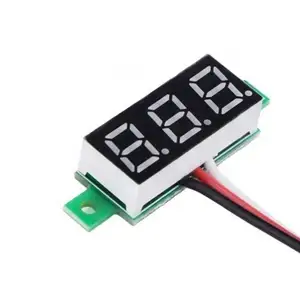 Three Wire 0.28inch 0-100V DC Voltage Tester Voltmeter 3bits Digital Display