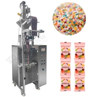 Machine d'emballage de petites particules à scellage arrière et découpe dentée continue, pour snacks pour enfants, bonbons et haricots, avec système de dosage haute précision