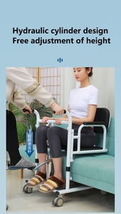 Silla de Transferencia Manual Hidráulica con Asiento de Inodoro Clase I para el Cuidado de Pacientes Paralizados, Silla de Ruedas Doméstica, China - Product Image 2