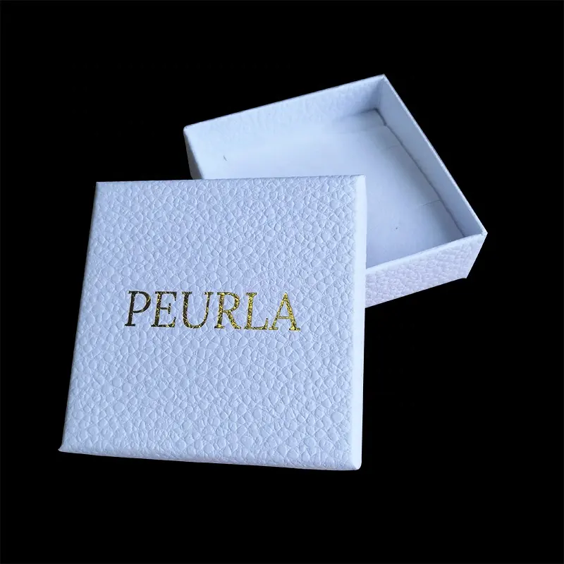 High Quality Jewelry Box Elegant Gift Packaging For Jewel Fancy Paper Ring Necklace Cardboard Box Lid And Base Box With Velvet