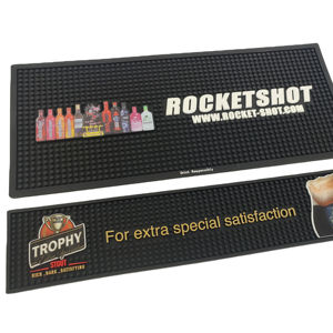 Customizable Long <b>Silicone</b> PVC Pub Mat Rubber Bar Spill <b>Pad</b> Beer Rail Mat Drip Tray Non Slip Service Runner Placemat Coaster - Product Image 2