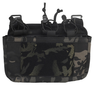 Durable Nylon Camo Multi Compartment Sling Bag Curve Back Zipper Portable Outdoor Hiking Travel Crossbody Pouch - Product Image 3